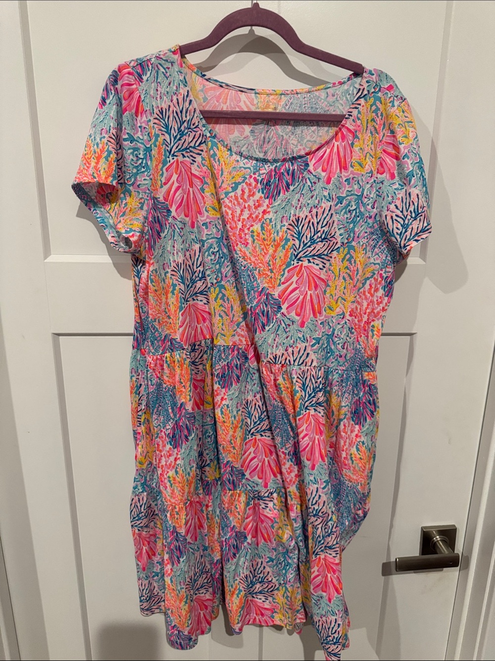 Lilly Pulitzer Coral Print dress XXL